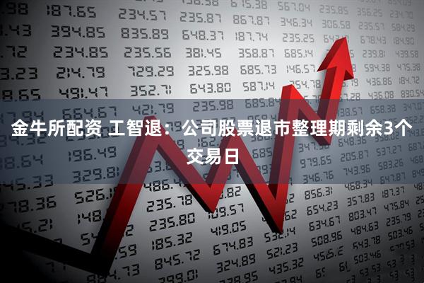 金牛所配资 工智退：公司股票退市整理期剩余3个交易日